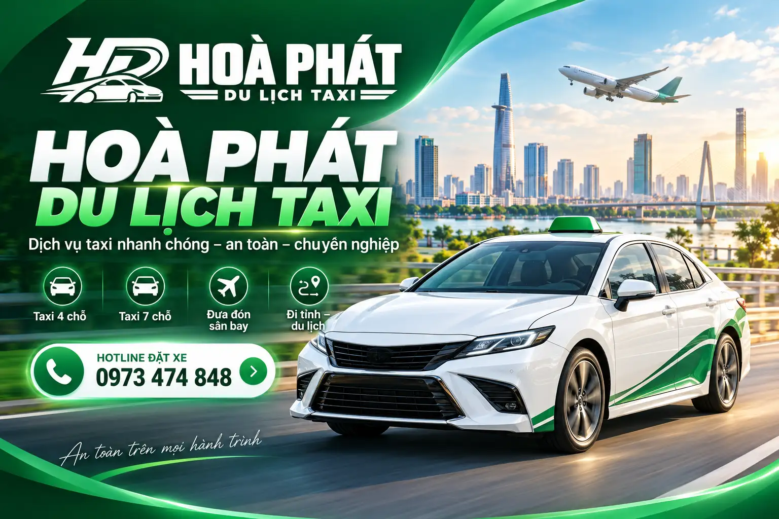 Du lịch Taxi Hoà Phát: dịch vụ taxi nhanh chóng, an toàn, chuyên nghiệp