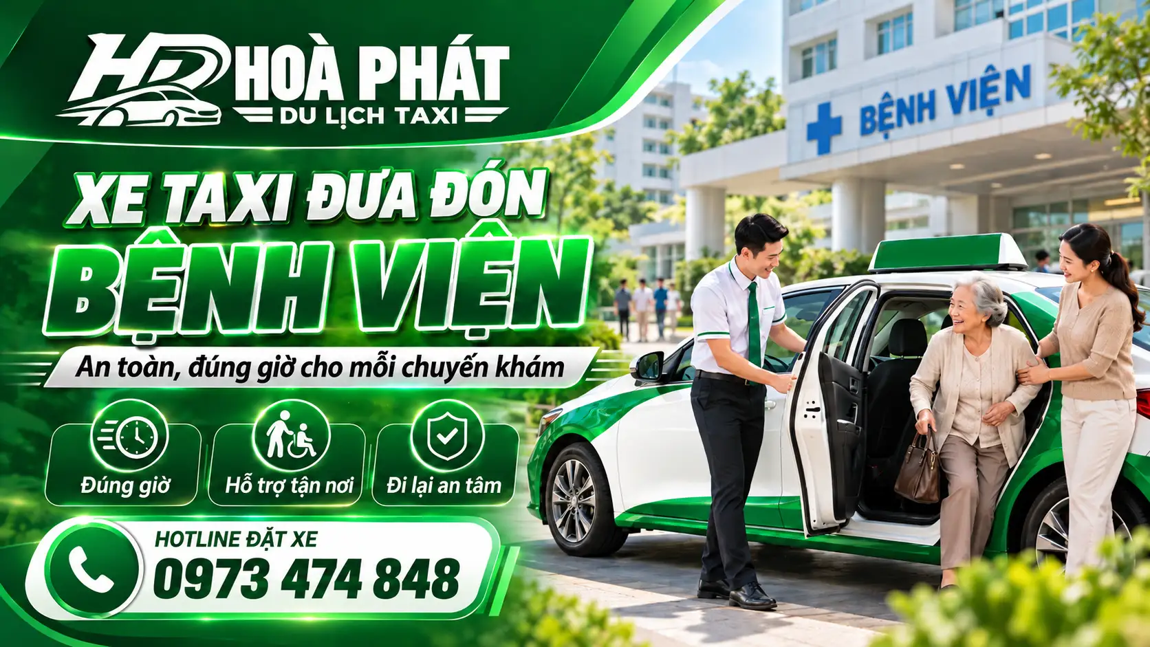 Xe Taxi đưa đón Bệnh Viện Hoà Phát tại Đồng Xoài